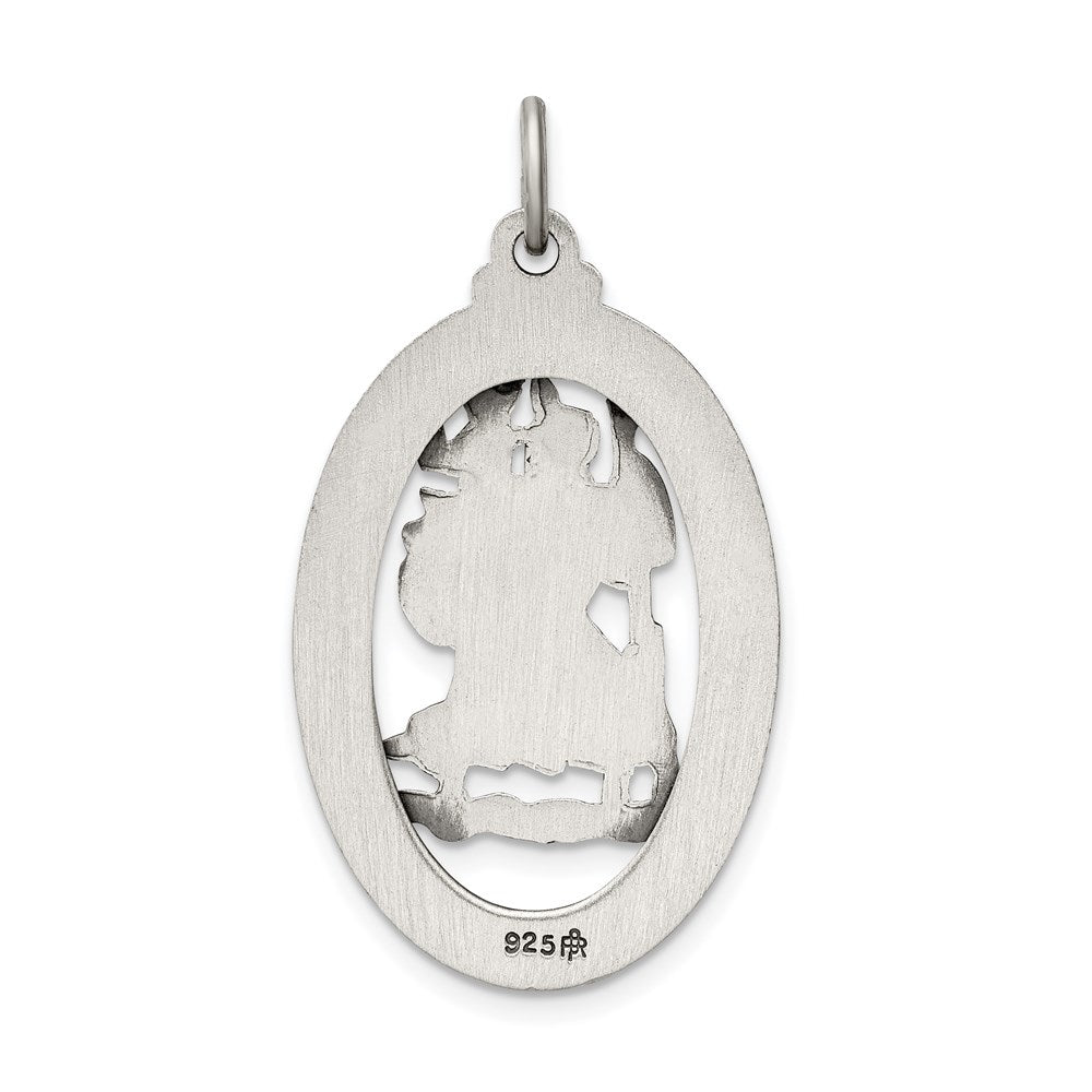Extel Large Sterling Silver Patron Saint Christopher Medal