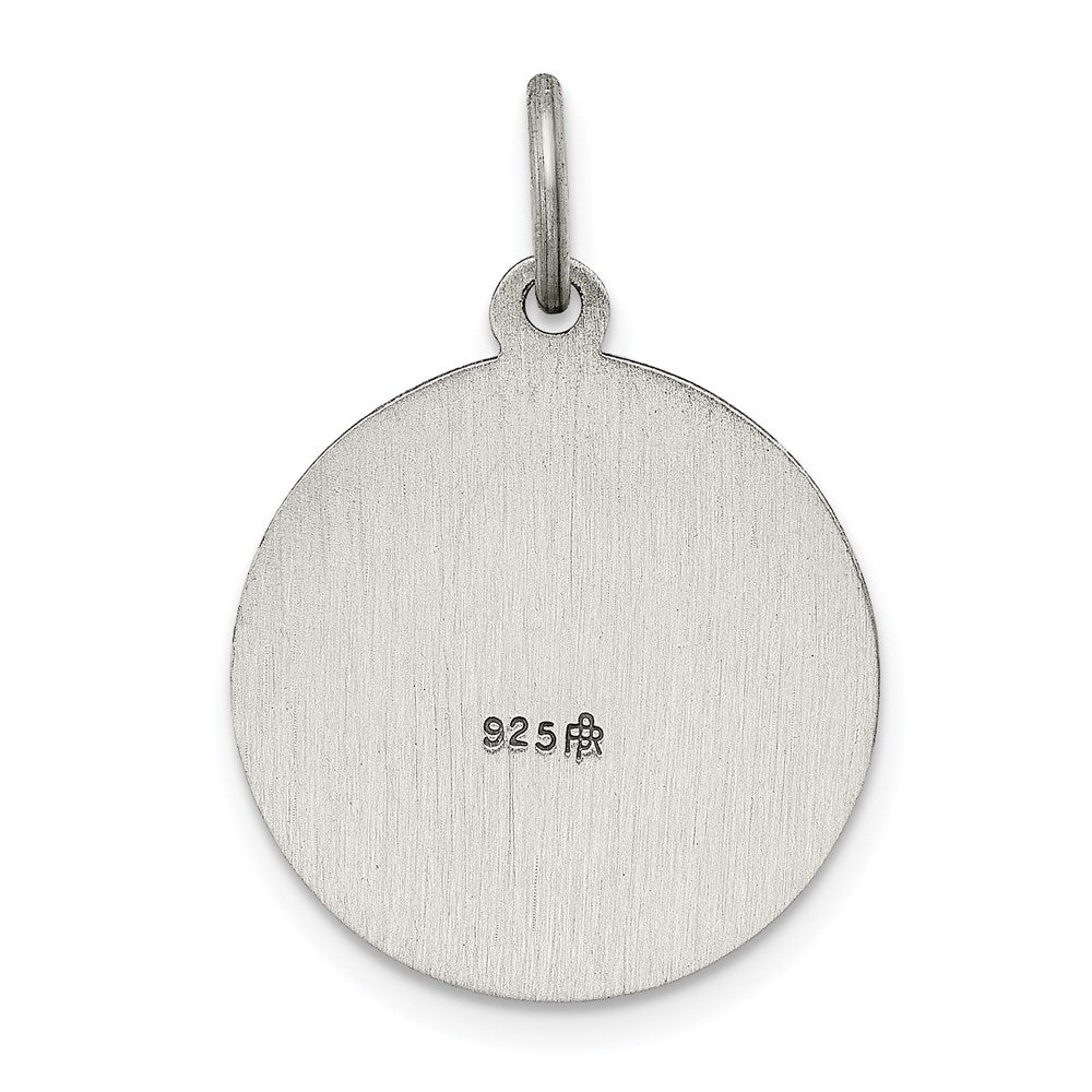Extel Large Sterling Silver Saint Francis Medal Pendant Charm