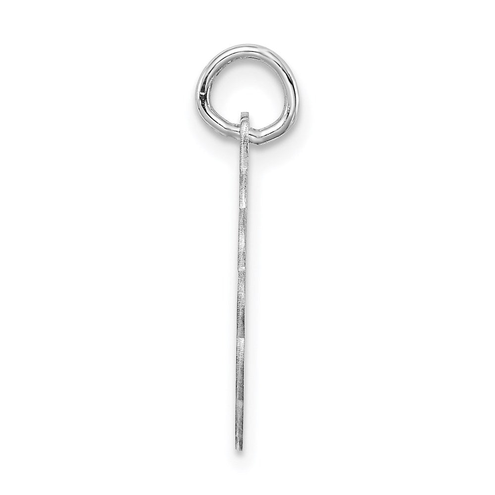 Extel Medium Sterling Silver Rhodium-plated Initial L Charm