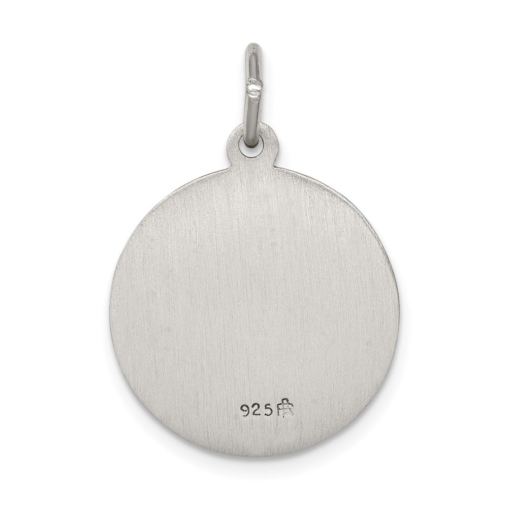 Extel Large Sterling Silver Antiqued St Anthony Medal Pendant