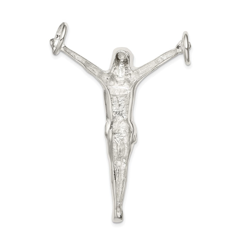 Extel Extra Large Sterling Silver Corpus Crucified Christ Pendant