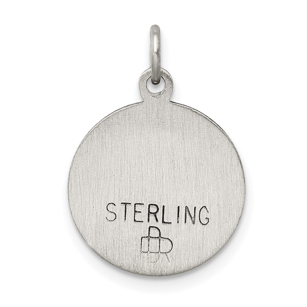 Extel Medium Sterling Silver Our Lady of Sorrows Pendant Charm