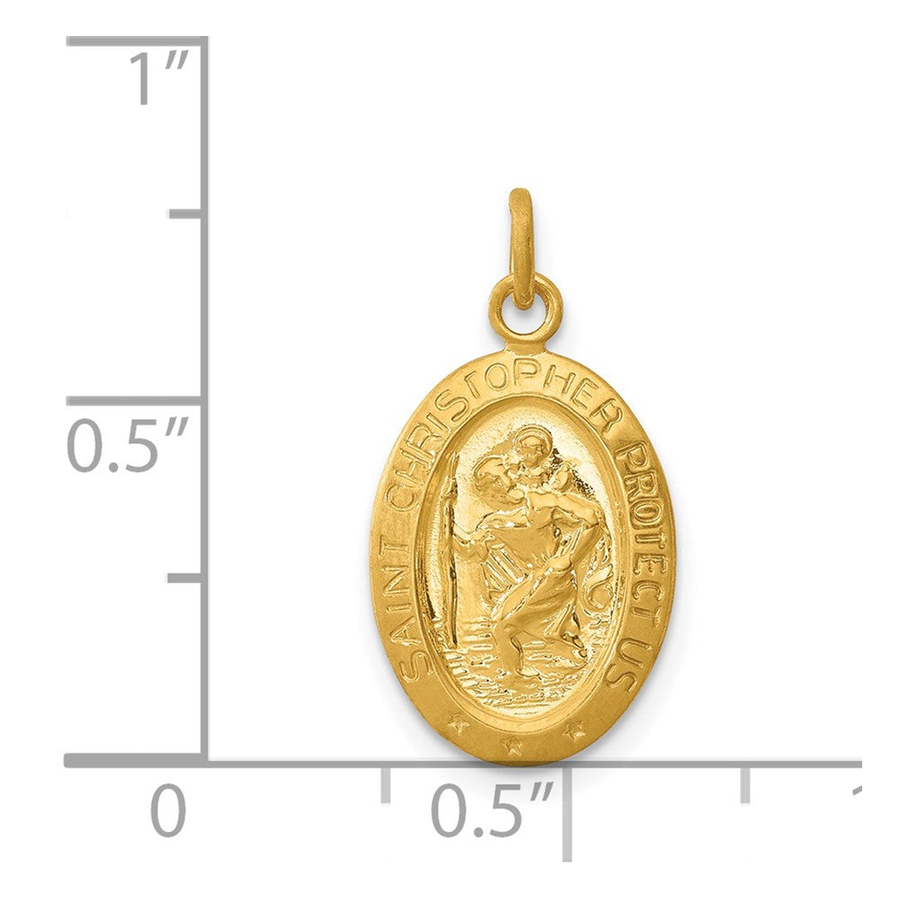 Extel Medium 24k Gold-plated Saint Christopher Medal Charm