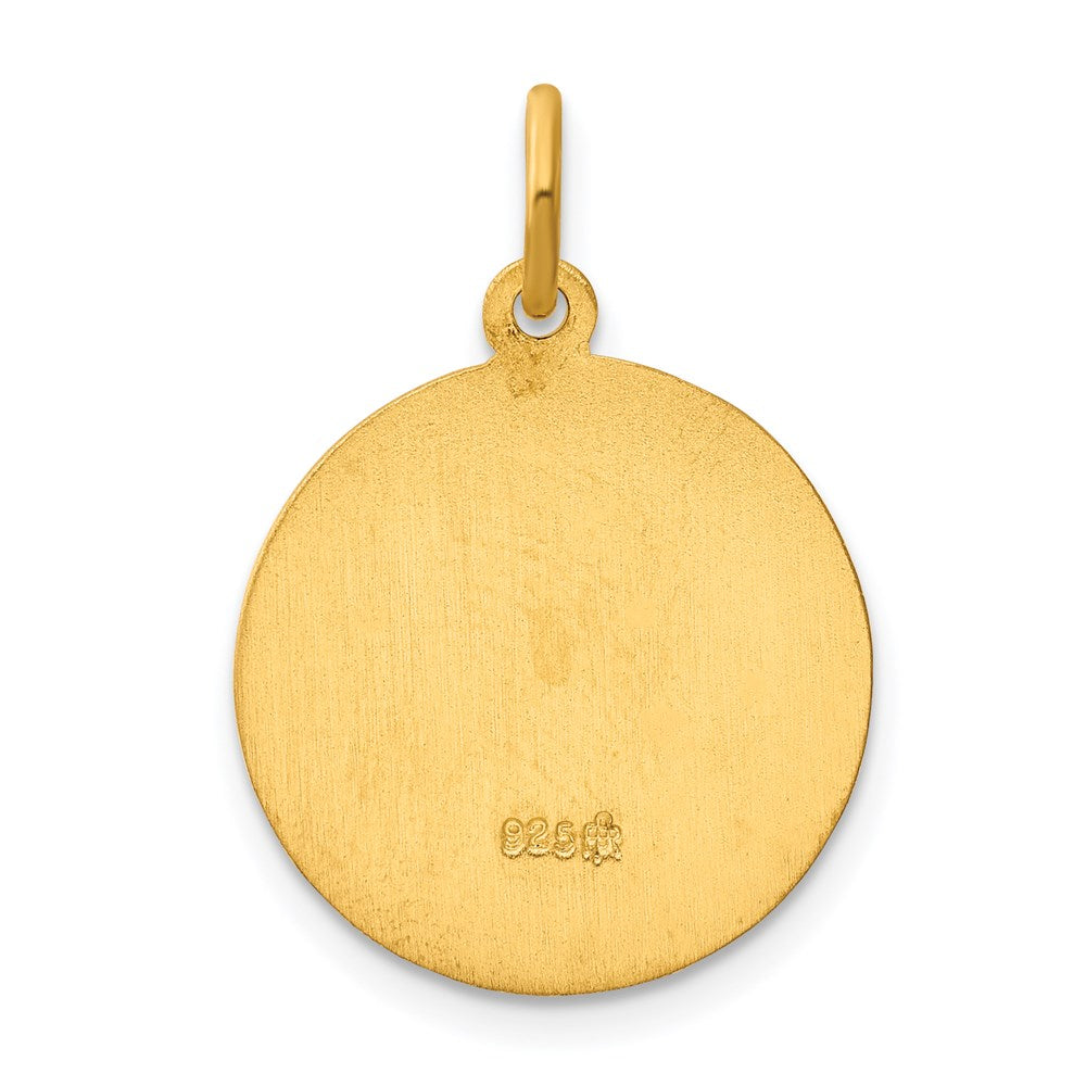 Extel Large 24k Gold-plated Saint Christopher Medal Charm