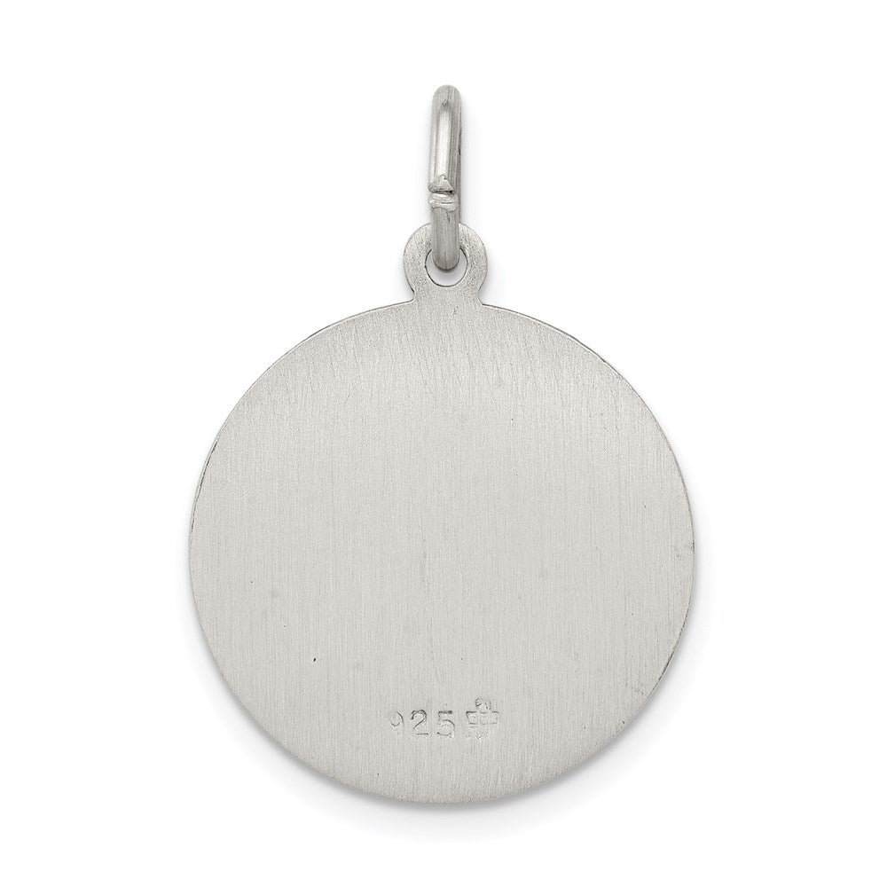 Extel Large Sterling Silver Antiqued Saint Martha Medal Charm