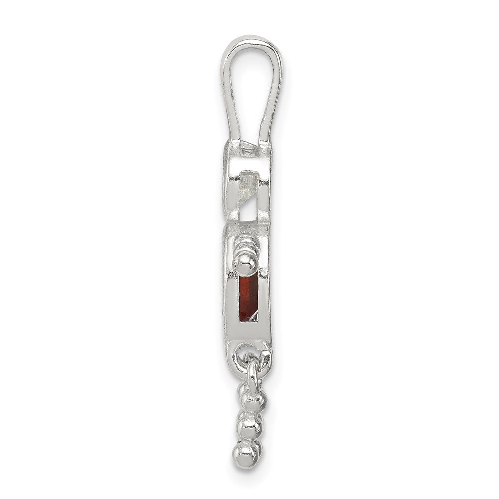 Extel Large Sterling Silver Cubic Zirconia January Boy Pendant