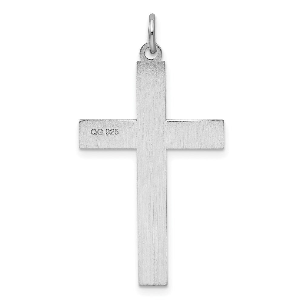 Extel Large Sterling Silver Rhodium-Plated Latin Cross Pendant