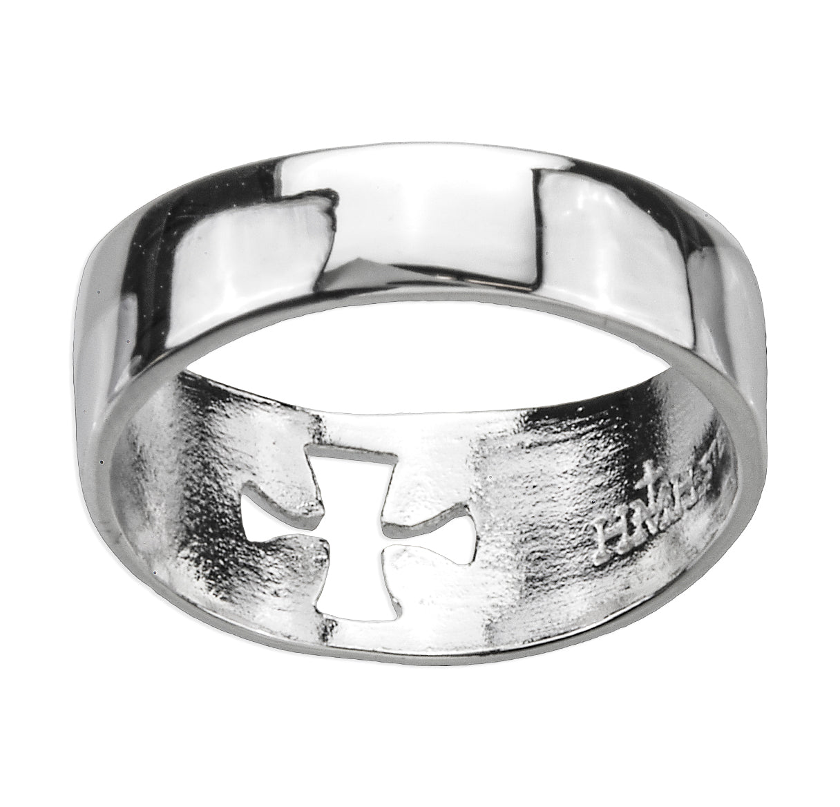 Sterling Silver Pierced Cross Faith Ring for Stylish Devotion