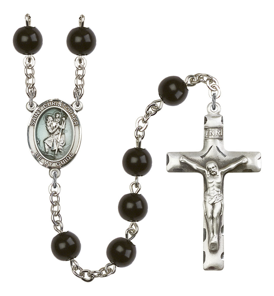 Extel Saint Christopher Catholic Rosary Beads for Men