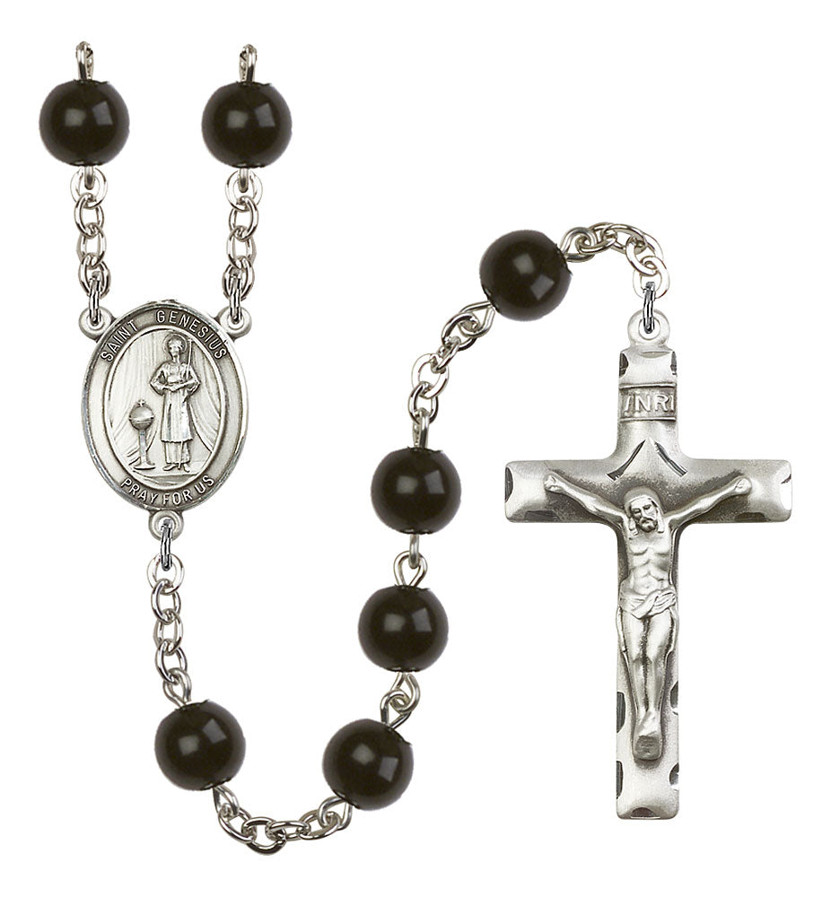 Extel Saint Genesius of Rome Catholic Rosary Beads for Men