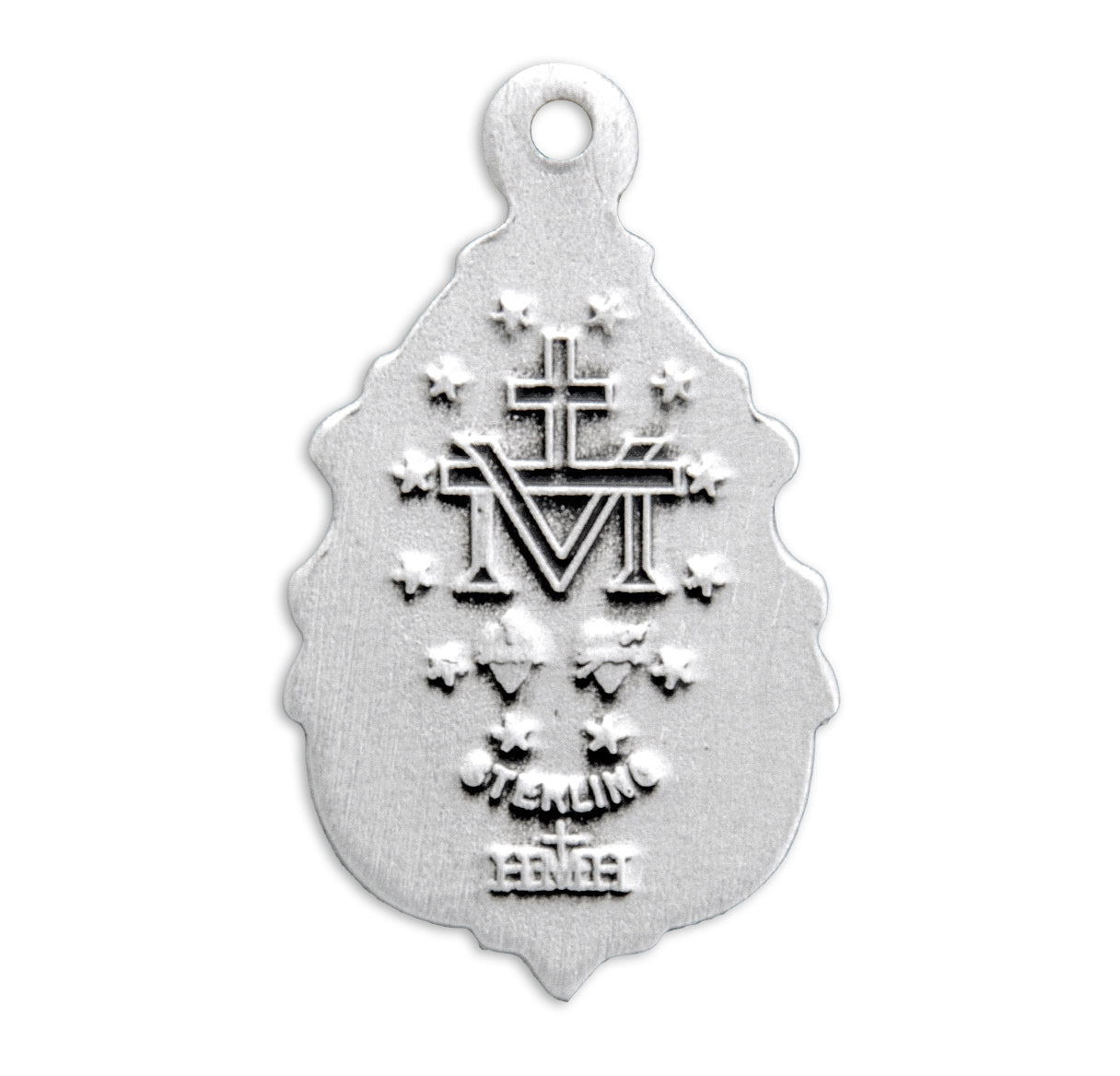 Sterling Silver Fancy Baroque Miraculous Medal Necklace
