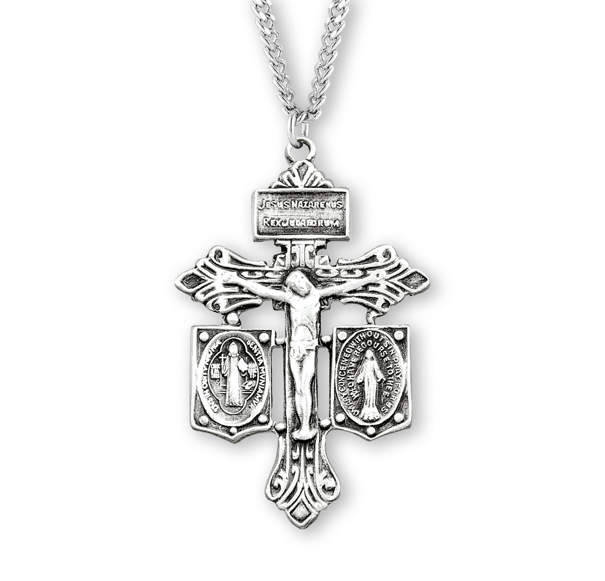 St. Benedict Sterling Silver Medal Necklace
