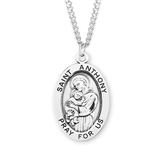St. Anthony Sterling Silver Medal Necklace
