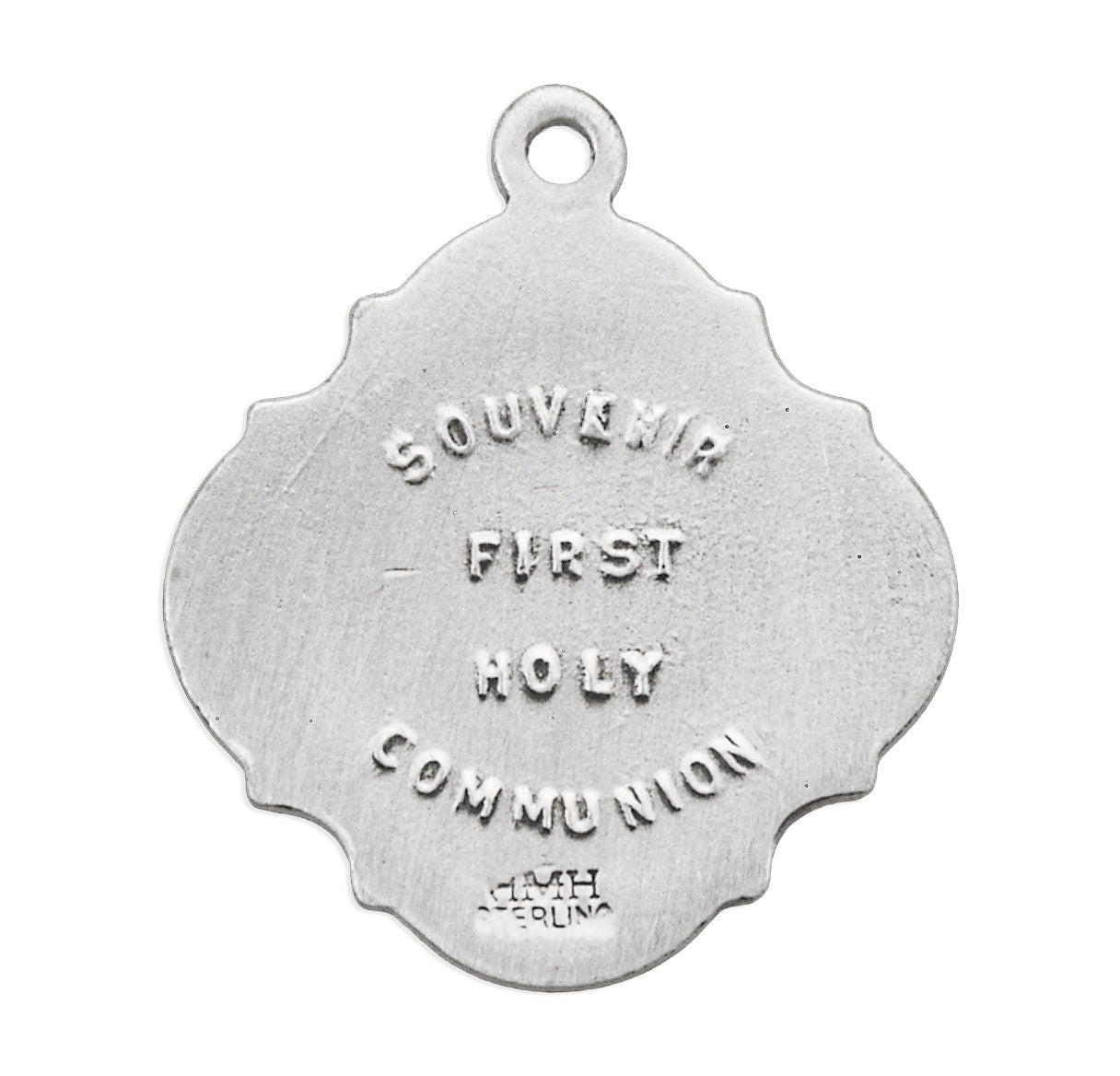 Sterling Silver Communion Baroque Medal with Chain Gift Set