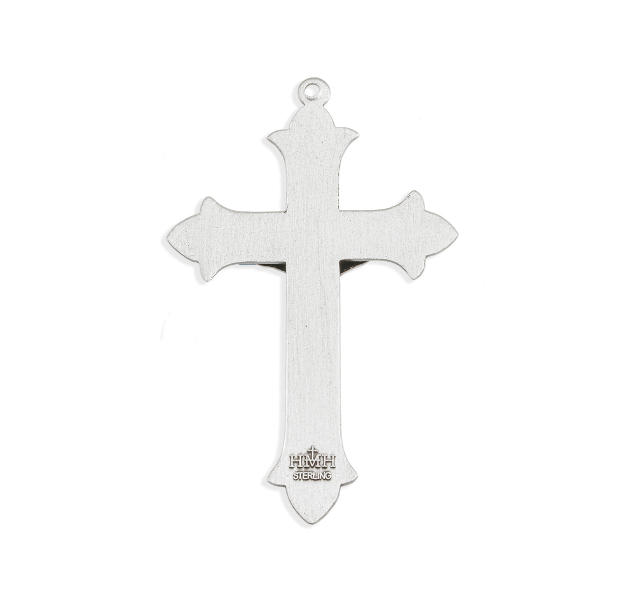 Sterling Silver Fleur De Lis Cross Necklace with Chain
