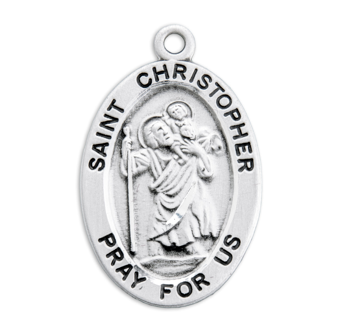 St. Christopher Sterling Silver Medal Necklace