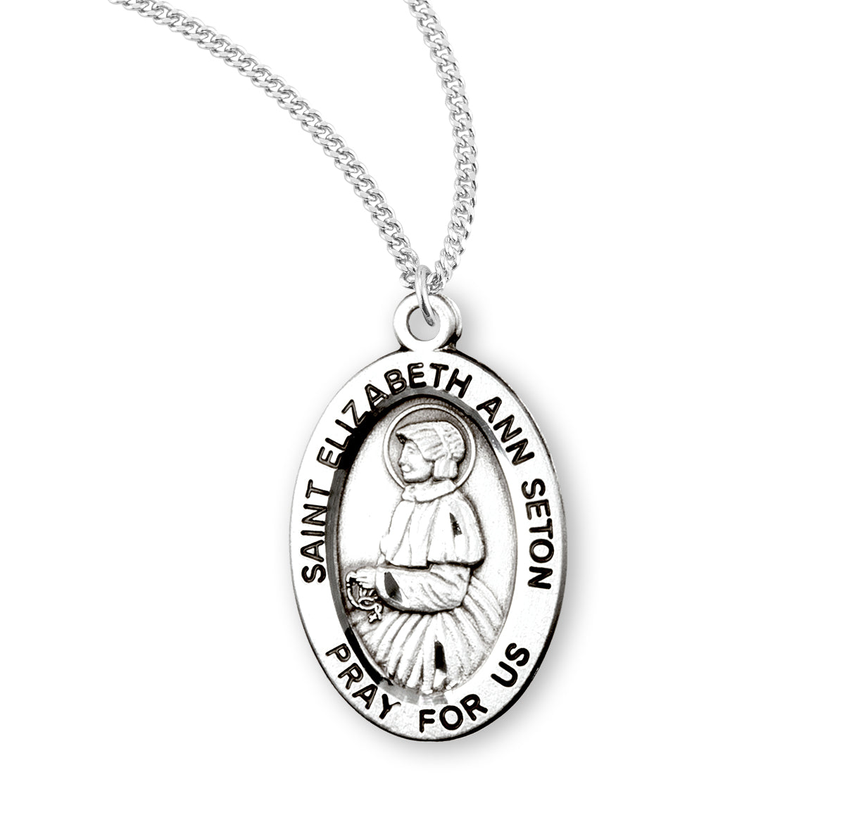 St. Elizabeth Sterling Silver Medal Necklace