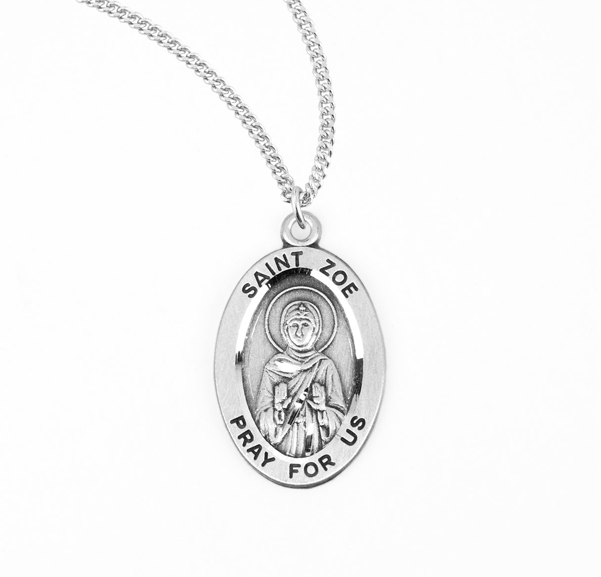 St. Zoe Sterling Silver Medal Necklace