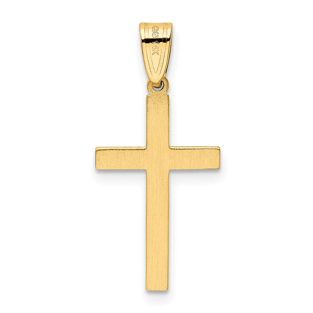 Extel Large 14k Gold Solid Latin Cross Pendant Made in USA