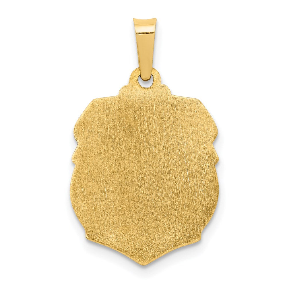 Extel Medium 14k Polished Satin Saint Michael Medal Pendant