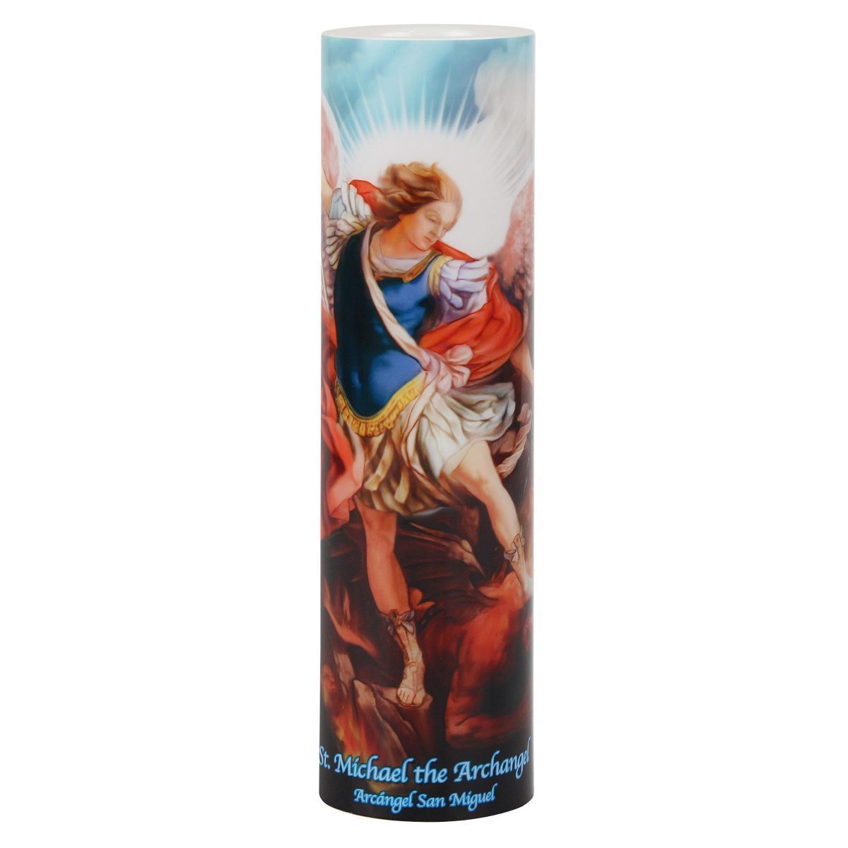 Saints Gift Collection St. Michael LED Candle - Religious Flameless Prayer Candle