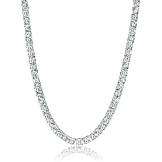 Crislu Classic Tennis Necklace Finished in Pure Platinum 18""