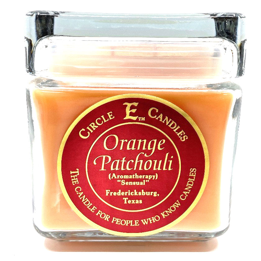 Circle E Candles, Orange Patchouli Scent, Large Size Jar Candle, 32oz, 2 Wicks