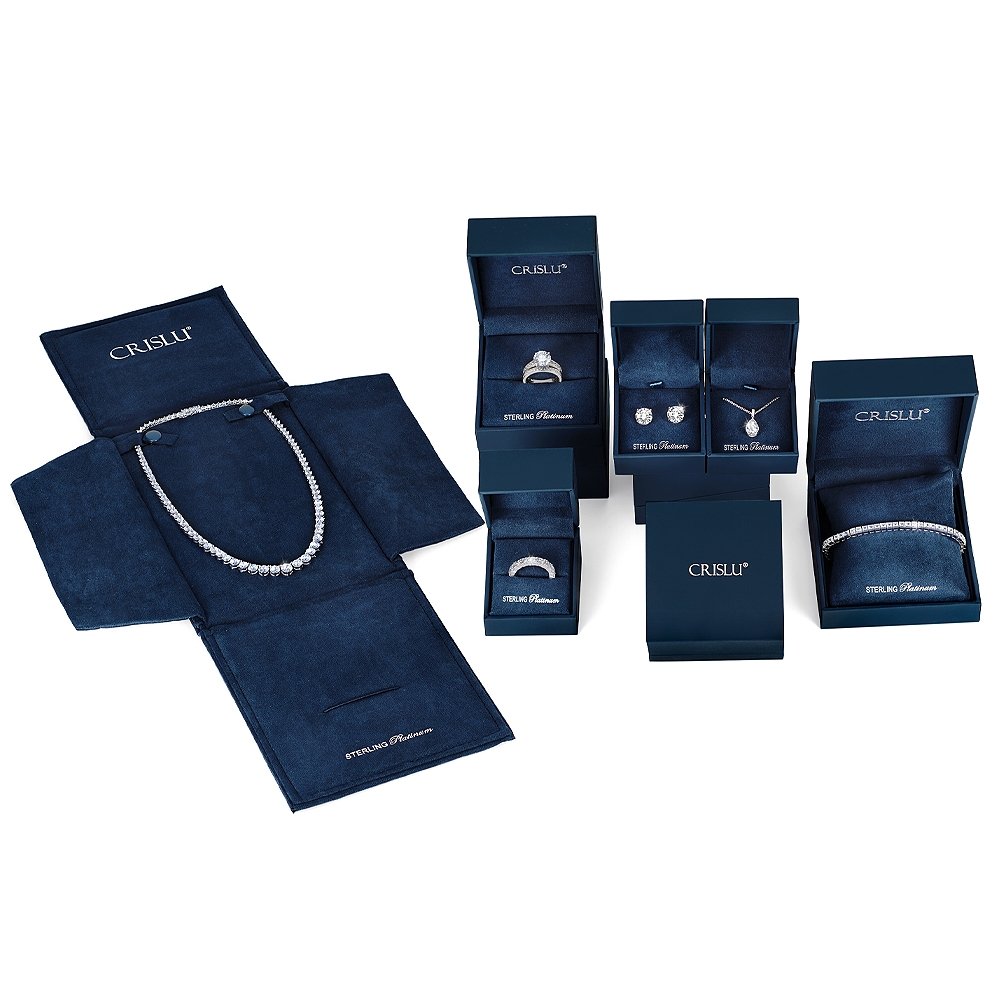 Crislu Royal Brilliant Cut Pendant Necklace in Pure Platinum
