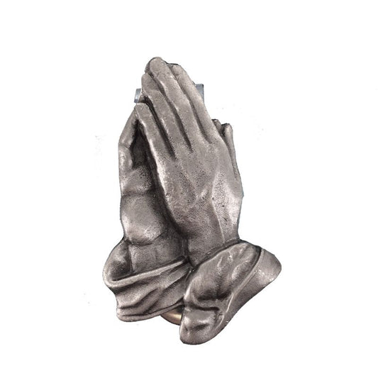 Extel Pewter Serenity Praying Hands Auto Sun Visor Clip