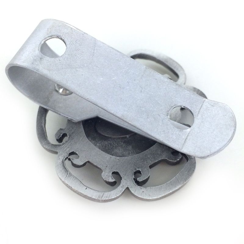 Extel Pewter Round Mustard Seed Auto Sun Visor Clip