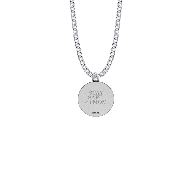 Extel Medium Sterling Silver St. Christopher Medal Pendant