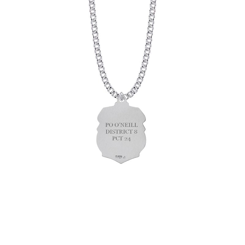 Extel Large Sterling Silver St. Michael Shield Medal Pendant