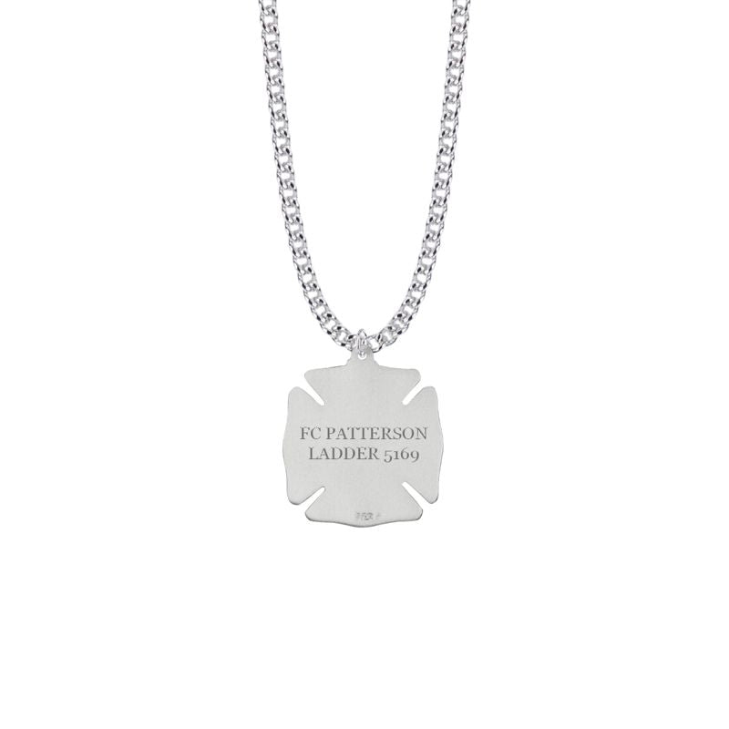 Extel Large Sterling Silver St. Florian Shield Medal Pendant