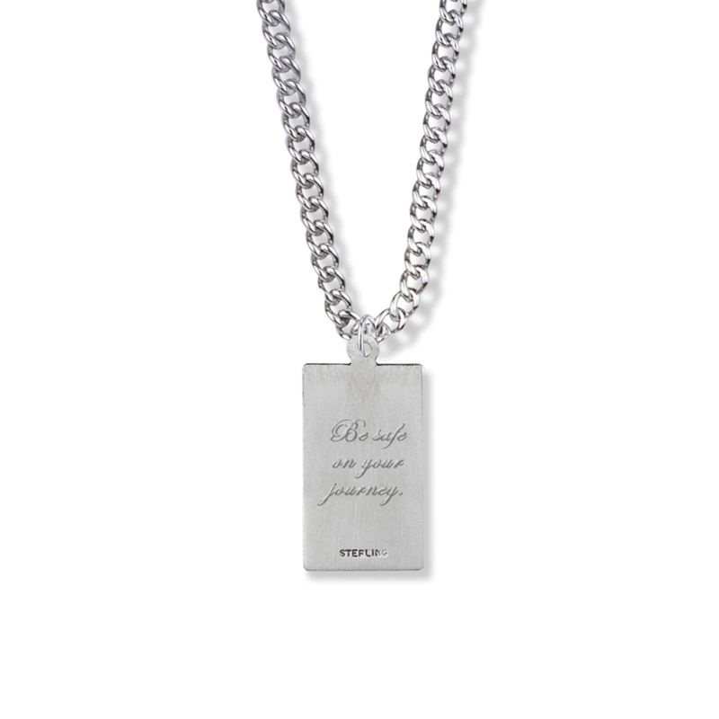 Extel Large Sterling Silver St. Christopher Medal Pendant