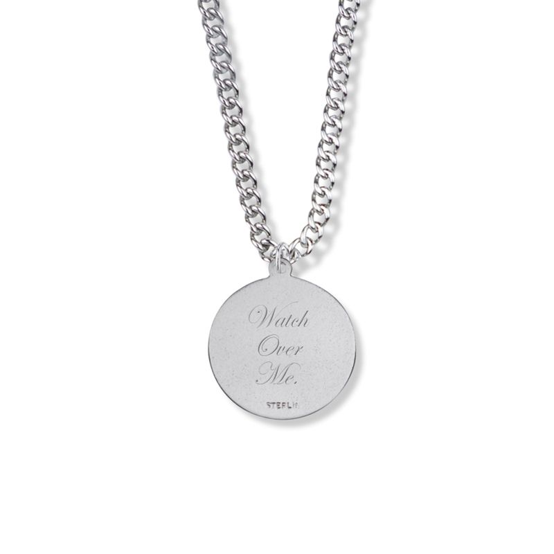 Extel Medium Sterling Silver St. Christopher Medal Pendant