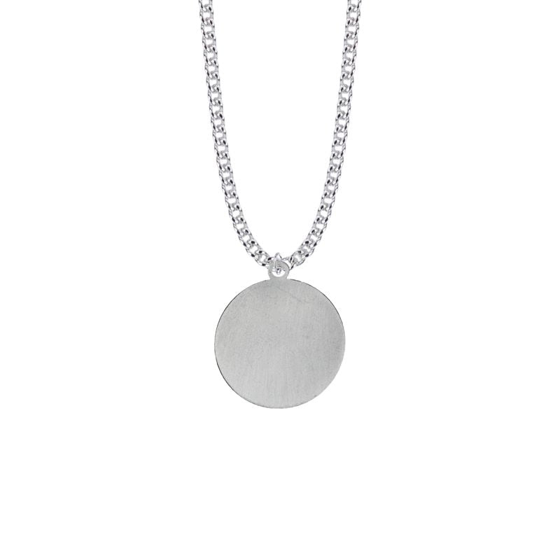 Extel Large Pewter Saint Christopher Medal Pendant with Chain