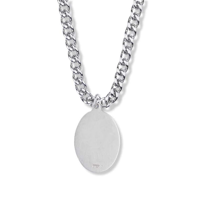 Extel Large Sterling Silver St. Christopher Medal Pendant
