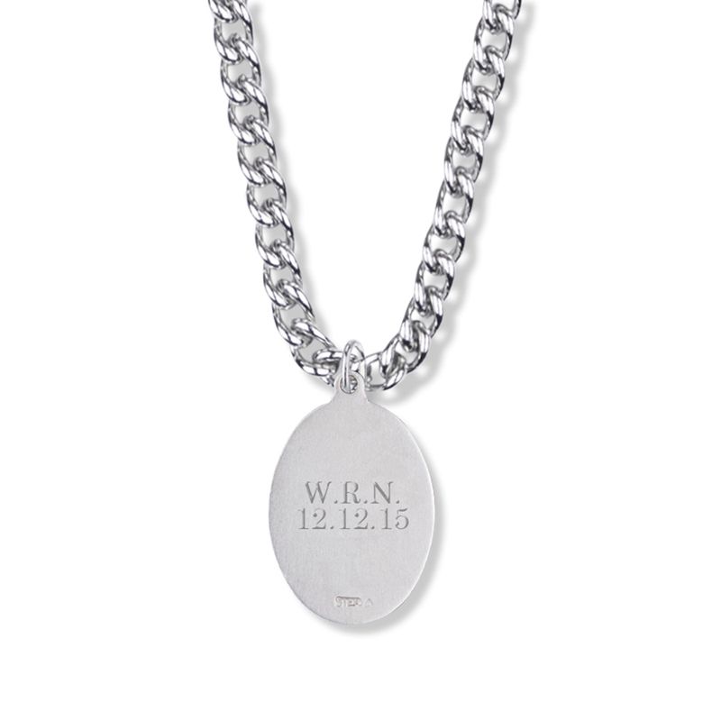 Extel Large Sterling Silver St. Christopher Medal Pendant
