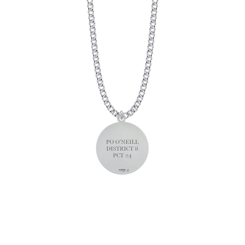 Extel Large Sterling Silver Round St. Michael Medal Pendant