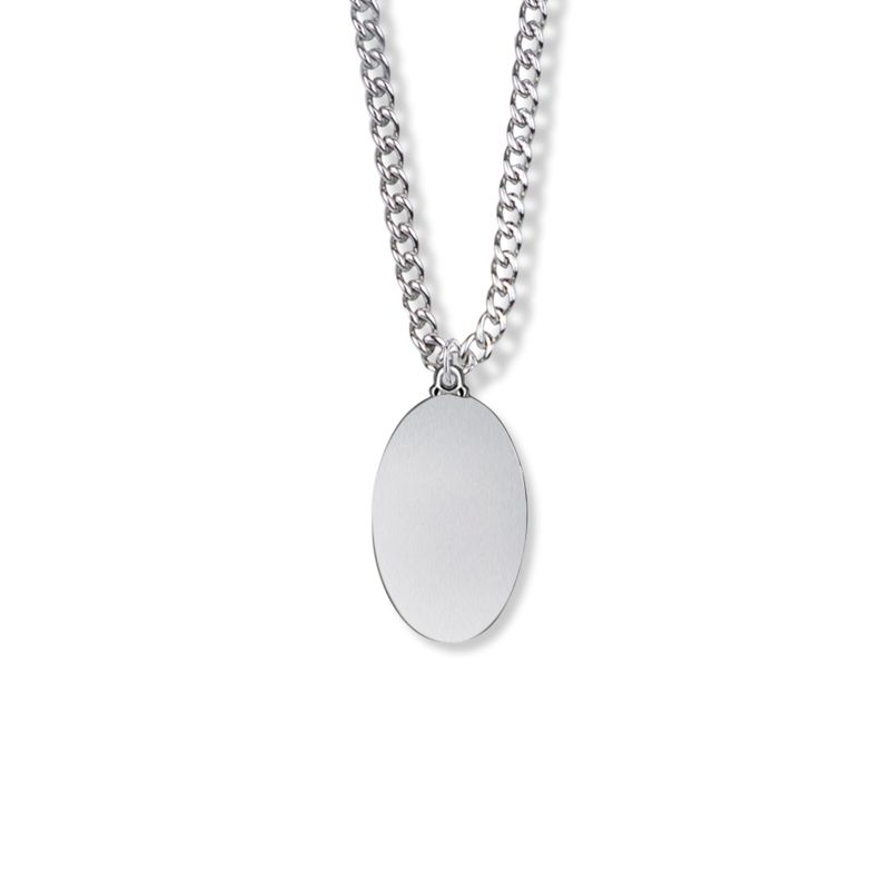 Extel Medium Two-Tone Sterling Silver St. Christopher Medal Pendant