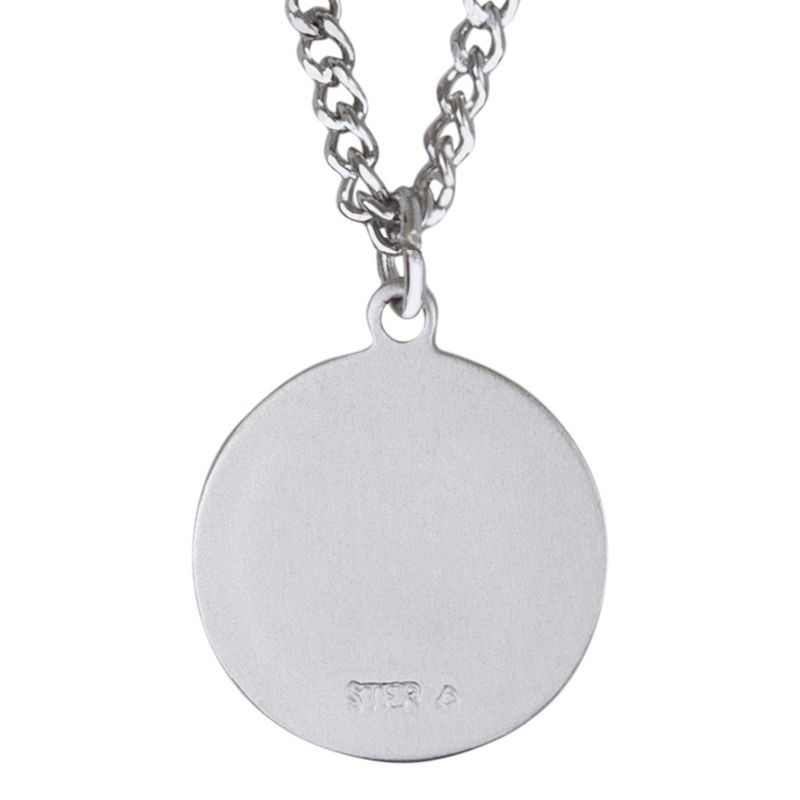 Extel Medium Two-Tone Sterling Silver St.Jude Medal Pendant