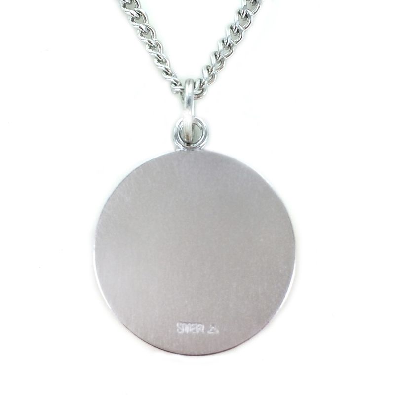 Extel Large Two-Tone Sterling Silver St. Christopher Medal Pendant