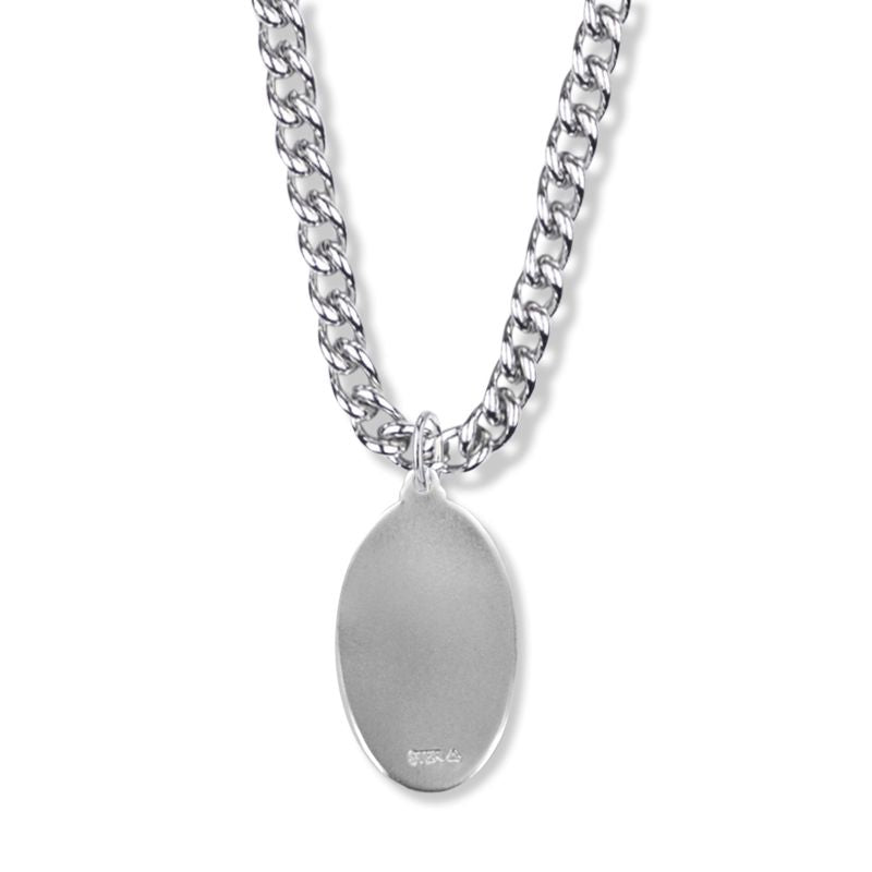 Extel Large Two-Tone Sterling Silver St. Florian Medal Pendant