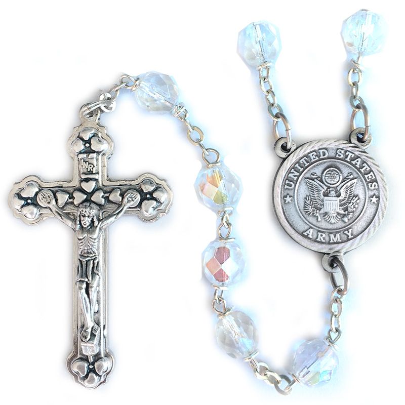 Extel Soldier of God Military Rosary with U.S. Army Centerpiece