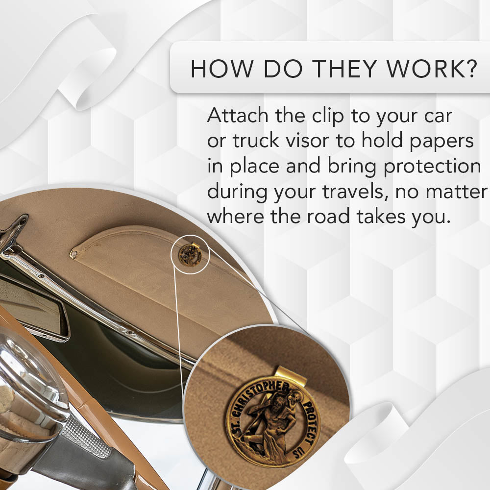 Extel Pewter Angel of The Highway Sun Visor Clip Car Truck