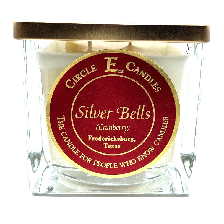 Circle E Candles, Silver Bells Scent, Large Size Jar Candle, 43oz, 4 Wicks