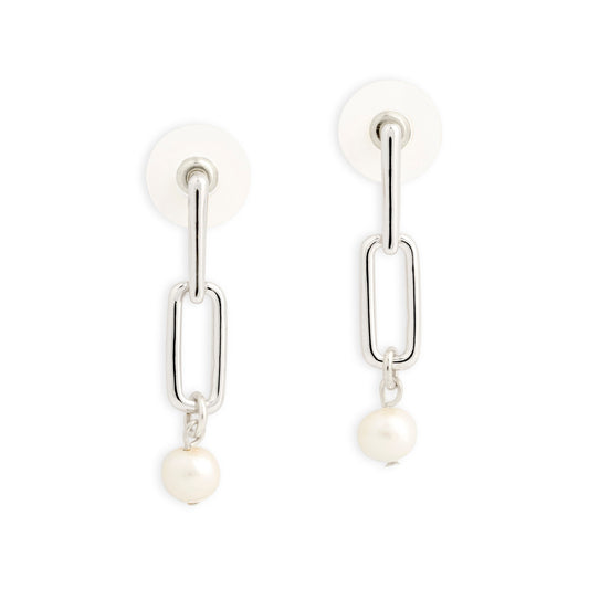 Pearls From Within Earrings - Silver