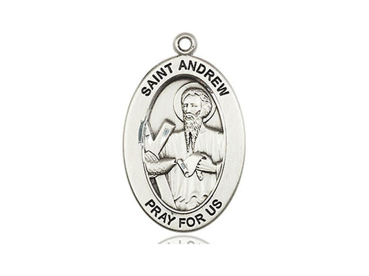 Saint Andrew the Apostle Medal – Catholic Medal of Discipleship & Evangelism – Gift for Men of Faith, Leaders & Spiritual Mentors, Pewter, No Chain, Pendant Only, Made in USA