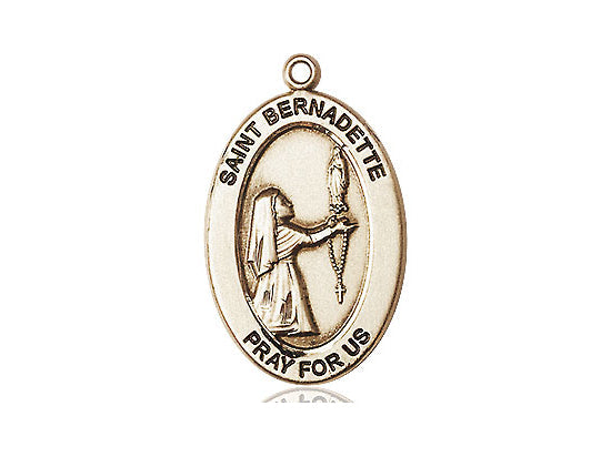 Saint Bernadette Medal – Catholic Jewelry for Hope, Healing & Devotion – Inspirational Gift for Healthcare Workers & the Sick, 14k Yellow Gold Filled, No Chain, Pendant Only, Made in USA