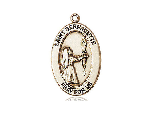 Saint Bernadette Medal – Catholic Jewelry for Hope, Healing & Devotion – Inspirational Gift for Healthcare Workers & the Sick, 14k Yellow Gold Filled, No Chain, Pendant Only, Made in USA
